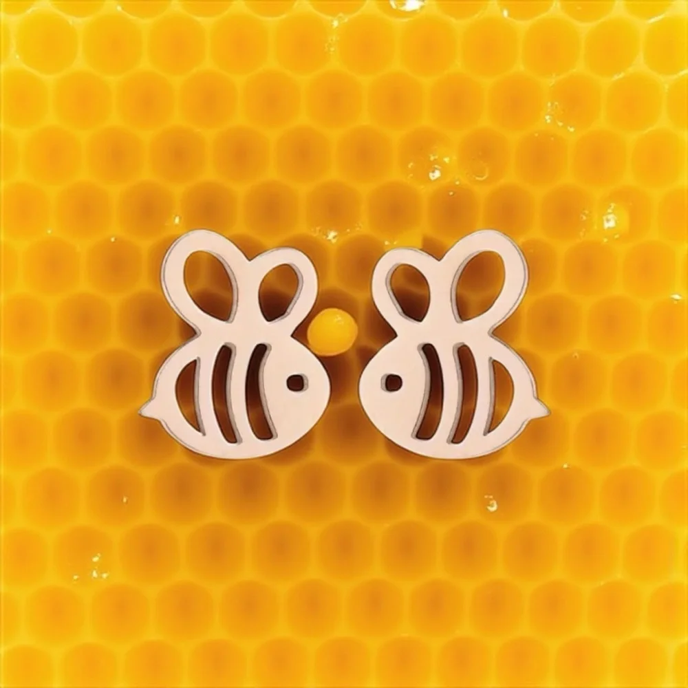 Adorable Rose Gold Bee-Shaped Stud Earrings - NWOT